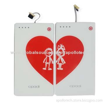 Magnetic Ultra-slim Adsorption Power Banks with 2,200mAh Capacity, Support Qi Wireless Charging